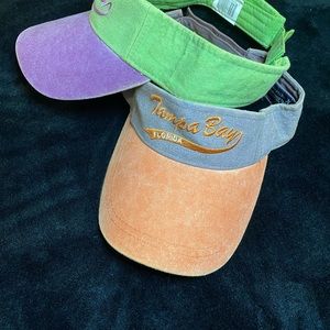 Brand new, Sun visors, multi color. Cute for summer.